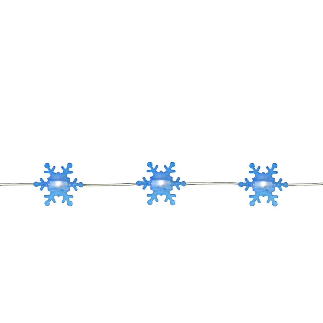 20ct. Blue Snowflake LED Christmas Fairy String Lights